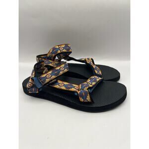 Teva Original Universal Orange And Blue Sandals Women Size 6